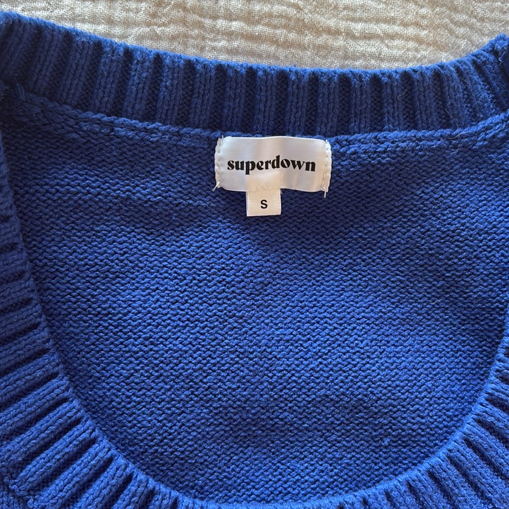 superdown Blue Knit Top - Picture 4 of 4